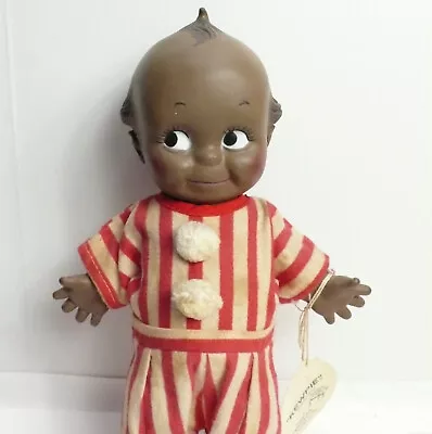 Vintage Cameo Black African American Vinyl Rubber KEWPIE Doll With Original Tag • $40