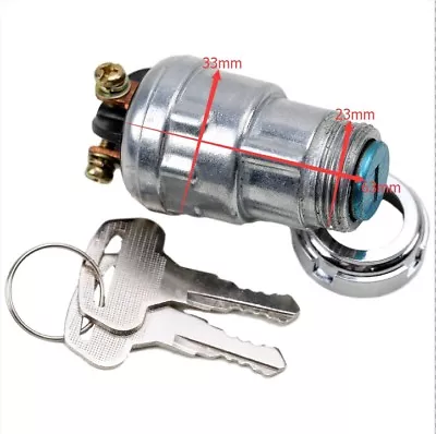 Ignition Key Switch 12v 2 Keys 3 Position On/off Start Car Boat Trucks Silver Us • $12.98