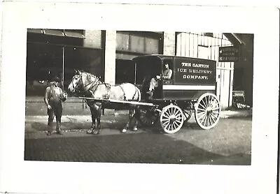 Horse-drawn Wagon/employees Of The Canton OH Ice Delivery Co.; Nice 1910s RPPC • $23.99