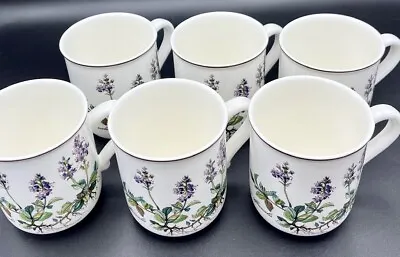 Villeroy & Boch 'Botanica' White/Multicolor Porcelain Mugs Set Of 6 • $49.50
