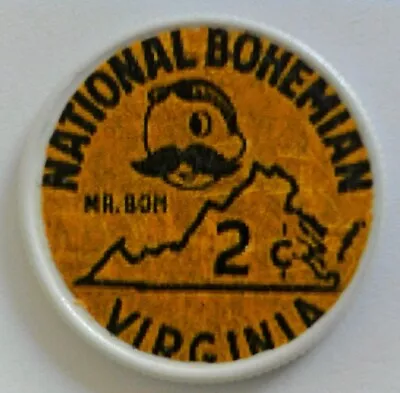 National Bohemian Beer Virginia - Mr. Boh - Colorized Painted Quarter • $7.98