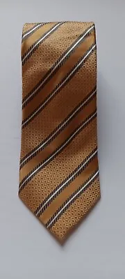 DONALD TRUMP NECKTIE Gold With Stripes 60 Inches Long Rare! • $12