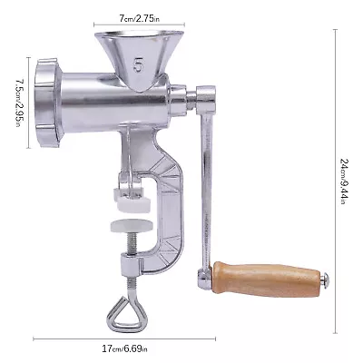 Alum Table Hand Crank Manual Meat Grinder Machine Hand Operated Easy Clean • $20.90