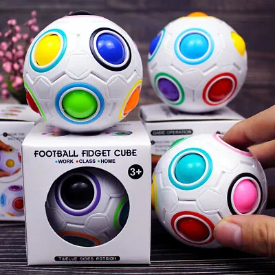 £6.49 • Buy Push Pop Puzzle Ball Rainbow Sensory Toy Stress Relieve