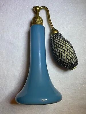 1930’s Atlas Glass Purfume Atomizer Beautiful Blue With Original Bulb. • $70