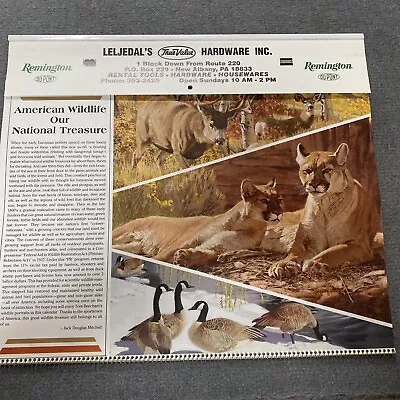 Vintage Remington 1993 Wildlife Calendar Tom Beecham Prints True Value • $15.99