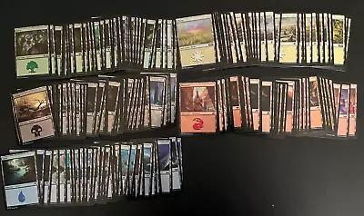 MTG 50x Foil Basic Land Lot (10 Of Each Color) From Assorted Expansions All NM • $13.99