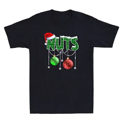 Chest Nuts Christmas Funny Santa Hat Matching Couple Chestnuts Retro Men T-shirt • $17.99