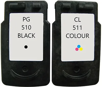 Refilled Ink For Canon 510 Black PG-510 + Canon 511 Colour CL-511 MX320 MX340 • £21.73