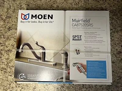 Moen  CA87520SRS  Muirfield Kitchen Faucet W Side Spray - Spot Resist Stainless • $49.95