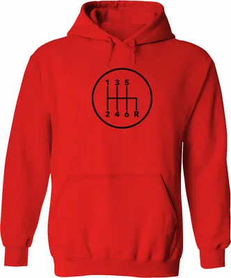 Manual Transmission Shift Pattern 6 Speed Stick Pullover Hoodie Unisex Sweater • $35.98