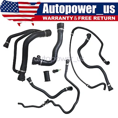 Radiator Coolant Hose 8pc Kit Water Hoses+Switch Fit BMW 750i 750Li (2006-2008) • $205