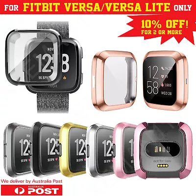 $6.95 • Buy For Fitbit Versa/Lite Screen Protector Thin Soft TPU Full Coverage Case Cover