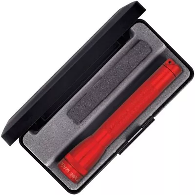 Mag-Lite Mini Maglite Flashlight Red Aluminum Spot-To-Flood Candle Mode USA • $14.69