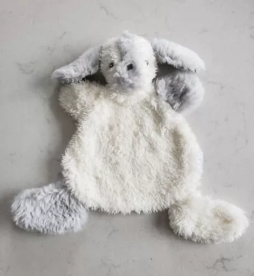 Mamas & And Papas Fluffy Dog Puppy Comforter Piper Soft Toy White Grey Blankie • £18