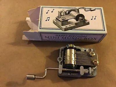 Restoration Hardware Happy Birthday Hand Cranked Mini Music Box Needs Repair • $3