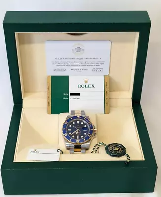 Rolex Submariner Steel & Yellow Gold Watch 40mm - 116613LB - 2020 -  Full Set • £11800