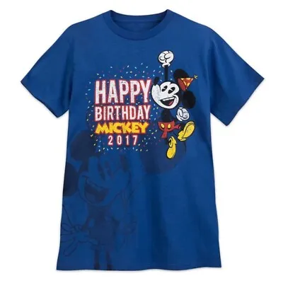 Happy Birthday Mickey Mouse 2017 Limited Release Disney Shirt Adult Size XL NEW • $16.99