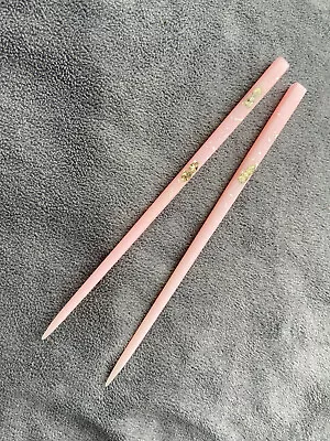 Vintage CHOPSTICKS (set Of 2). 6 Inches Long Pink Plastic. • $3.49