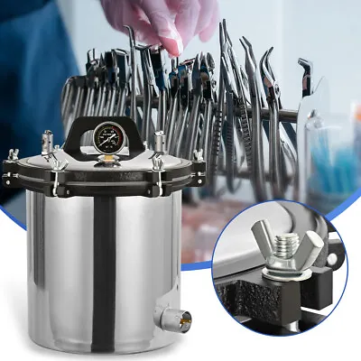 18L Hospital Autoclave Sterilizer Dental Tools Disinfection Steam Sterilization • £189.53