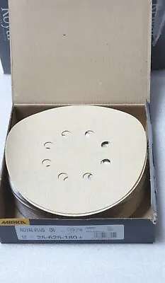 50pcs Mirka Royal Plus 25-625-180 6  8 Hole 180 Grit Hook And Loop Sanding Discs • $32.50