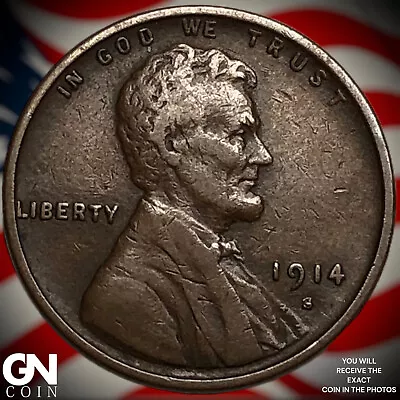 1914 S Lincoln Cent Wheat Penny X2458 • $36