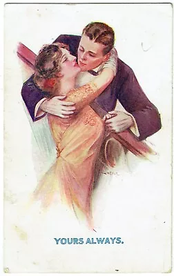 Vintage Inter-art Postcard ''yours Always'' 1912 • £1.49