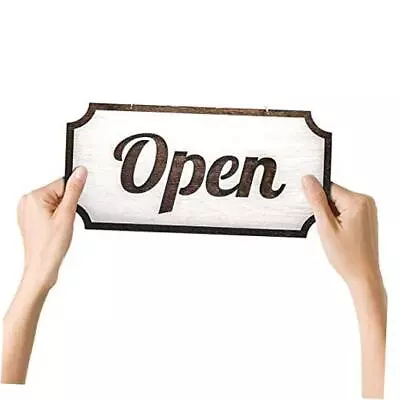 Rustic Wooden Open Closed Sign - Double-Sided Open Sign - Vintage Style Wood  • $31.97