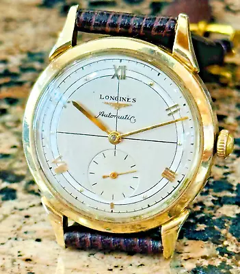 Longines Men's Vintage Automatic Watch Cal. 22A Gold Filled Running 33MM • $208.50