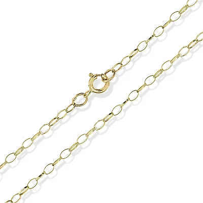 £33.99 • Buy 9ct Gold Curb Chain 16 18 20 22 24 Rope Pow Belcher Rolo Trace Link Free Box