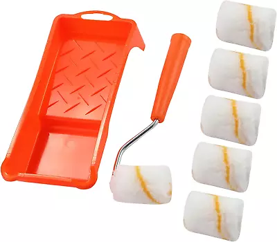 Paint Roller 2 Inch Small Fine Finish Paint Roller Kit With Tray - Mini Roller  • $14.13