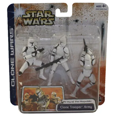 Star Wars - Clone Wars - Deluxe Figure - Clone Trooper Army (White Clone) NM/M • $37.18