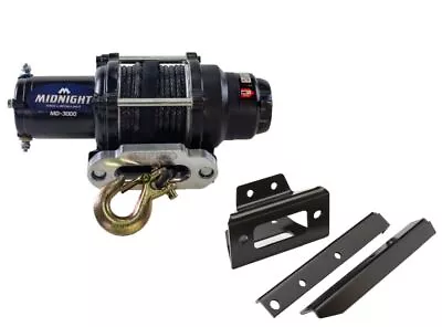 Viper 50 Ft Midnight Winch 3000 Lb Black With Mount For Polaris RZR 570 2012-21 • $209.98