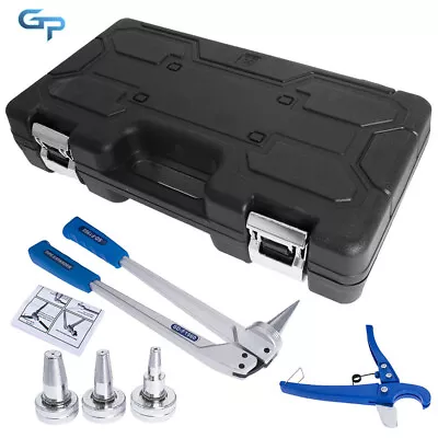 New PEX Expansion Tool Kit Tube Expander W/ 1/2  3/4 1  Expansion Head With Case • $136.66