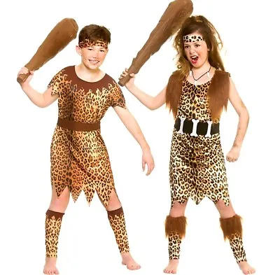 £6.95 • Buy Child STONE AGE CAVE Fancy Dress Costume Kids Boys Girls Animal Jungle Iron Age