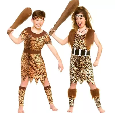 £13.95 • Buy Child STONE AGE CAVE Fancy Dress Costume Kids Boys Girls Animal Jungle Iron Age