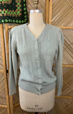 Vintage Cardigan Sweater Wool Angora Small • $30