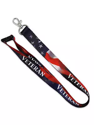 PinMart's Veteran Military Patriotic American Flag Lanyard W/ Safety Release Lot • £176.12