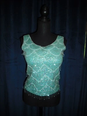 £819.57 • Buy Rita Hayworth Owned & Worn 60's Emerald Beaded Top Hairstylist Sydney Guilaroff