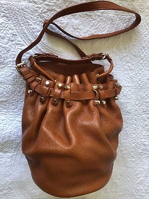 $1200 • Buy Alexander Wang Diego Bucket Cross Body Burnt Orange Leather Bag