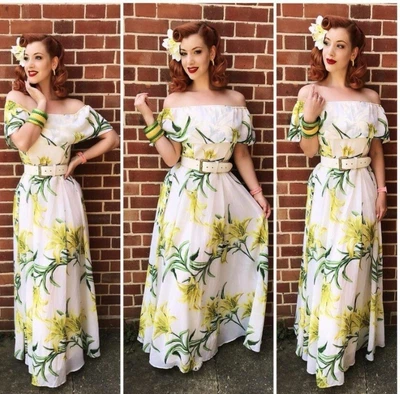 $69.99 • Buy 1940's Style Maxi Dress By Asos, Size 14