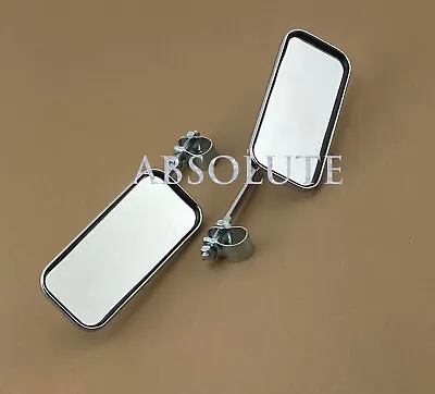 2 Chrome Rectangle Bicycle Mirror Lowrider Chopper Cruiser Vintage Schwinn Bike. • $15.90