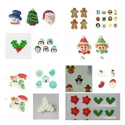 £3.49 • Buy Christmas Sugar Pipings - Edible Cake Decorations - MULTI LISTING