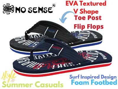 £9.97 • Buy Mens No Sense Toe Post Slip On Foam EVA Surf Flip Flops Beach Pool Sandals 