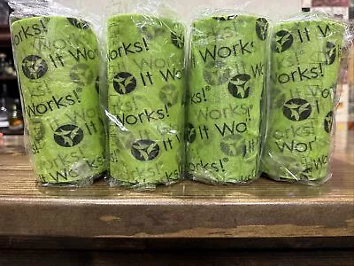 4 ROLLS LOT OF It Works! 6  Green FAB WRAP Roll Tape NEW SEALED • $29.99