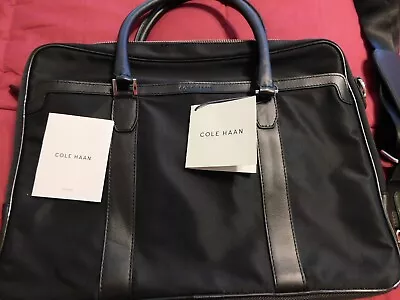 COLE HAAN Laptop Bag Attache Messenger Black  NWT • $17.95