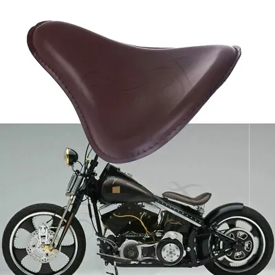 $33.98 • Buy Brown Leather Solo Slim Seat Large For Harley Dyna Street Bob FXDB Classic FLHTC