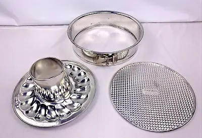 Vintage Kaiser Spring Form 9 1/2   3- Piece Cake And Bundt Pan Made In Germany • $13.99