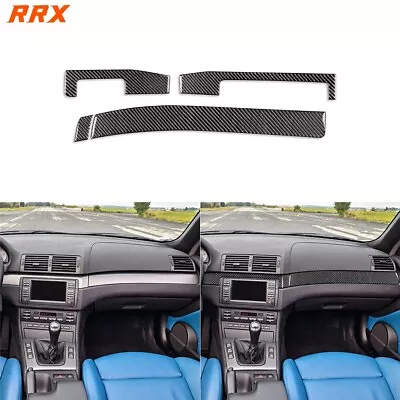 4Pcs Carbon Fiber Interior Dashboard Panel Cover ​For BMW 3 Series M3 E46 98-05 • $28.49