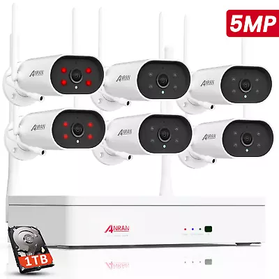 8CH 5MP Outdoor Wireless Security Camera System WIFI CCTV Audio NVR Kit 1TB HDD • $229.99